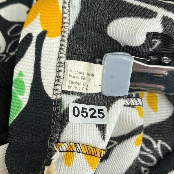 Vintage 60s-70s Floral Print Maxi A-Line Skirt Tie Waist Vibrant Flower Design - Picture 5 of 9